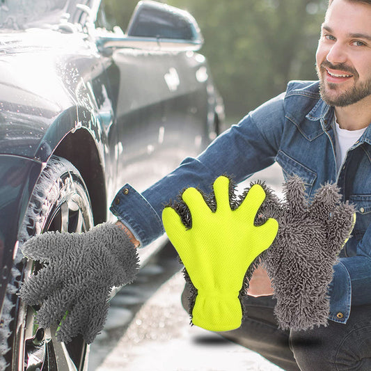 🧽🧤🚗Double-Sided Five-Finger Car Wash Gloves