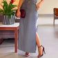 Summer Retro Sleeveless Long Skirt Two Piece Set