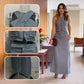 Summer Retro Sleeveless Long Skirt Two Piece Set
