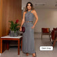Summer Retro Sleeveless Long Skirt Two Piece Set