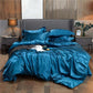 📢📢40% OFF !! ⏰25 Momme Luxury Pure Mulberry Silk Bedding Set of 4（1x Quilt Cover + 1x Bedsheet + 2x Pillowcases）