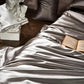 📢📢40% OFF !! ⏰25 Momme Luxury Pure Mulberry Silk Bedding Set of 4（1x Quilt Cover + 1x Bedsheet + 2x Pillowcases）