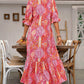 👗V-Neck Bohemian Side Split Flowy Dress