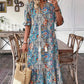👗V-Neck Bohemian Side Split Flowy Dress