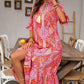 👗V-Neck Bohemian Side Split Flowy Dress