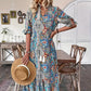👗V-Neck Bohemian Side Split Flowy Dress