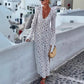 💐💐💐Elegant U-Neck Floral Lace Sheer Midi Dress