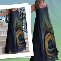 Floral Loose Fit Spaghetti Strap Maxi Dress