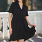 🔥2026 Summer Hot Sale 40% OFF🌈Women's V Neck Ruffle Casual A-Line Flowy Swing Shift Dress