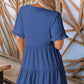 🔥2026 Summer Hot Sale 40% OFF🌈Women's V Neck Ruffle Casual A-Line Flowy Swing Shift Dress