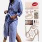 🌟Time-limited Promotion🌟Loose Striped Half Sleeve Shirt Dress👗