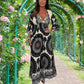 🔥Women's Retro Boho Deep V-Neck Maxi Dress🔥