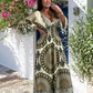 🔥Women's Retro Boho Deep V-Neck Maxi Dress🔥