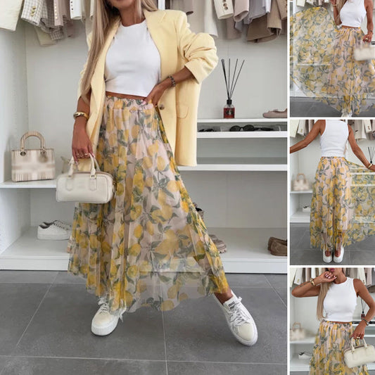 ✨Women's Casual Printed Tulle Skirt