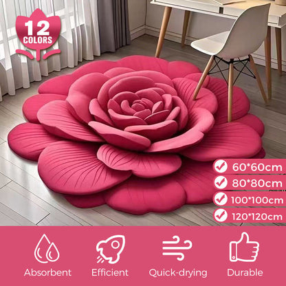 🏠2025 New Product-50% OFF🔥Floral Plush & Diatomaceous Earth Floor Mat✨