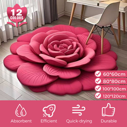 🏠2025 New Product-50% OFF🔥Floral Plush & Diatomaceous Earth Floor Mat✨
