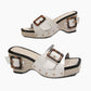Women’s Wedge Slide Sandals with Studded Strap
