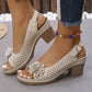 ⏰Last Day Hot Sale 50%!!🎁Women's Casual Floral Hollow Out Slope Heel Sandals