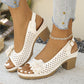 ⏰Last Day Hot Sale 50%!!🎁Women's Casual Floral Hollow Out Slope Heel Sandals