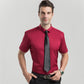 Men's Short Sleeve Dress Shirt – Dressed up, not stressed. Soft stretch, no iron needed. Looks great with chinos or dress pants. Perfect for birthdays, anniversaries or Sunday best. ✨👔