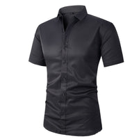 Men's Short Sleeve Dress Shirt – Dressed up, not stressed. Soft stretch, no iron needed. Looks great with chinos or dress pants. Perfect for birthdays, anniversaries or Sunday best. ✨👔
