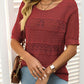 🎉This week's Special Sales - 49% OFF✨Women's Round Neck Hollow Knit Crochet Short Sleeve Sweater