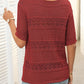 🎉This week's Special Sales - 49% OFF✨Women's Round Neck Hollow Knit Crochet Short Sleeve Sweater