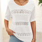🎉This week's Special Sales - 49% OFF✨Women's Round Neck Hollow Knit Crochet Short Sleeve Sweater