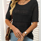 🎉This week's Special Sales - 49% OFF✨Women's Round Neck Hollow Knit Crochet Short Sleeve Sweater