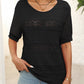 🎉This week's Special Sales - 49% OFF✨Women's Round Neck Hollow Knit Crochet Short Sleeve Sweater