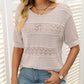🎉This week's Special Sales - 49% OFF✨Women's Round Neck Hollow Knit Crochet Short Sleeve Sweater