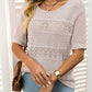 🎉This week's Special Sales - 49% OFF✨Women's Round Neck Hollow Knit Crochet Short Sleeve Sweater