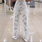 💃Summer fashion forward🌸🔥 Lace spliced jeans