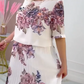 ⏰Exclusive Limited - Time Luxury Drop! Exquisite Women's Floral Print Round Neck Pleated Dress