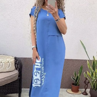 🌿Short Sleeve Side Slit Dress | Women's Loose Summer Essential