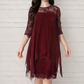 📢📢50% OFF !! ⏰Women's Elegant High-Low Hem Lace Overlay Dress🌺