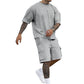 👕 50% OFF! ✨ Men's T-Shirt Shorts Set – Casual, Solid Color, Relaxed Fit, Loungewear ✨