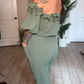 Off-Shoulder Frill Design Jumpsuit 