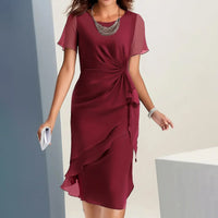 Elegant Fashion Solid Color Dress