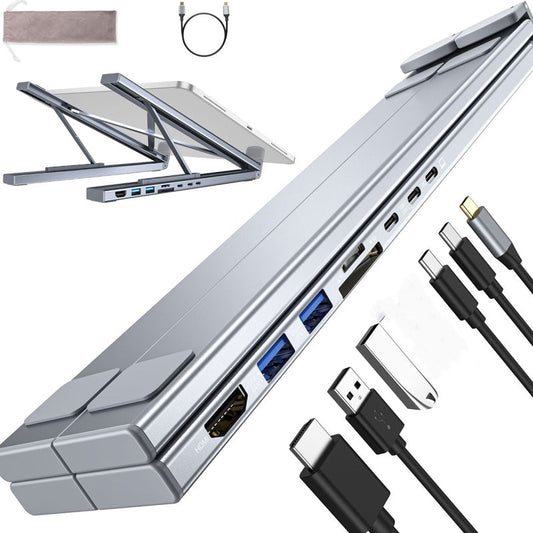 🖥️New Arrival Hot Sale - 40% OFF!⚡USB-C Docking Station Laptop Stand with 4K HDMI