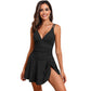 Women's Deep V-Neck Backless One-Piece Swim Dress