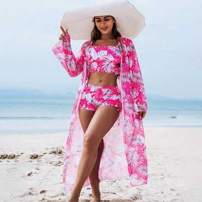 Women's Tropical 3-Piece Bikini Set 