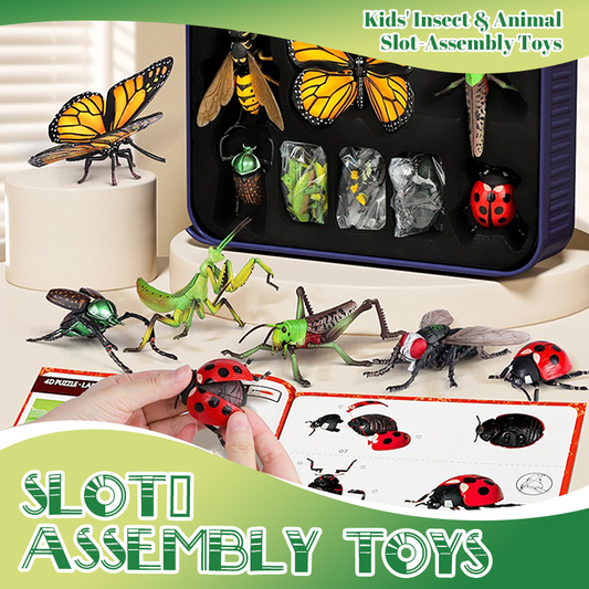 🎅Christmas Gift🐞Kids' Insect & Animal Slot-Assembly Toys