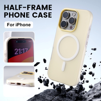 Bright Color Magnetic Skin-Friendly Half-Frame Phone Case for iPhone