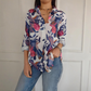 Elegant Plants Print Button-up Shirt