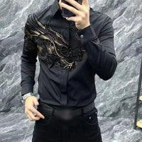 👔Hot Sale 🎨 MEN'S PRINTED SHIRT - Slim Fit & Moisture-Wicking Fabric, Modern Cut for Business and Casual Occasions, Wrinkle-Resistant 🌟🧳
