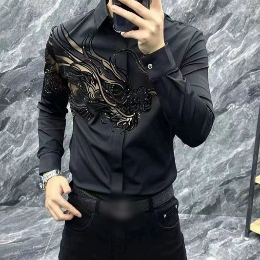 👔Hot Sale 🎨 MEN'S PRINTED SHIRT - Slim Fit & Moisture-Wicking Fabric, Modern Cut for Business and Casual Occasions, Wrinkle-Resistant 🌟🧳
