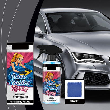 🚗40% off!✨ High-Gloss Polishing Spray—Long-lasting UV protection/water-repellent, compatible with paintwork, rims, and glass.