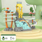 ⏰Halloween Early Bird Sale🥳Electric Dual Track Dinosaur Slide - Interactive Fun with Track Changes and Lights