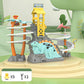 ⏰Halloween Early Bird Sale🥳Electric Dual Track Dinosaur Slide - Interactive Fun with Track Changes and Lights